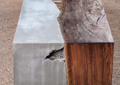 Wood Concrete Bench