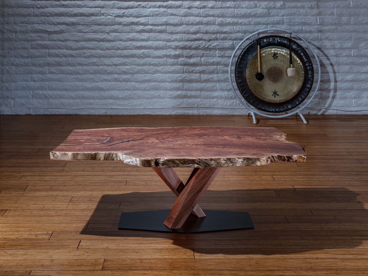 Eucalyptus hardwood coffee table | Ironwood Mills custom furniture