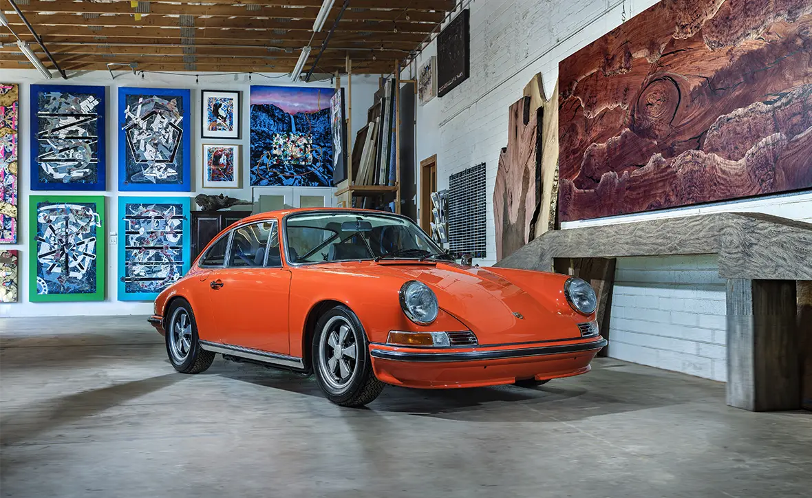A small, curated evening hosted inside the Ironwood Mills wood shop during Arizona Car Week.
