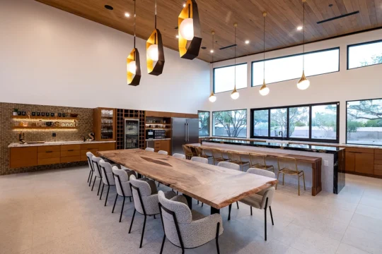Custom Pecan dining table in Phoenix by Ironwood Mills